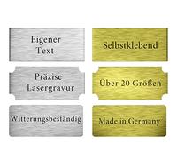 2x targhetta autoadesive per cassetta delle lettere, per porta, con incisione, argento e oro, resistenti alle intemperie, diverse forme e dimensioni