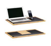 2x Tavolino per pc vassoio da letto supporto per laptop porta pc bambù