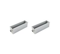 2X Teglia Lunga per Torta A Forma di Cuore Che Scorre, Teglia Quadrata In Lega di Alluminio per Pane con Tubo Centrale, Strumenti per Torta DIY-A