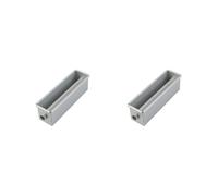2X Teglia Lunga per Torta A Forma di Cuore Che Scorre, Teglia Quadrata In Lega di Alluminio per Pane con Tubo Centrale, Strumenti per Torta DIY-B