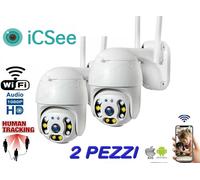 2X Telecamera Esterna ICSEE Camera WIRELESS ESTERNO SMART ZOOM CAM PTZ WIFI