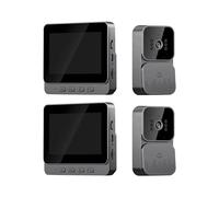 2X Telecamera Videocitofono con Campanello Inteligente Wireless con Visione Notturna Schermo da 4,3 Pollici per La Sicurezza Home Apartment