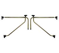 2x Telescopio Supporto Specchio Braccio Prolunga 530-800 Metallo ø15 MM Trattore