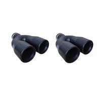 2X Terminale Di Scarico Doppio Nero Terminale Sportivo