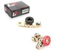 2x Terminale Di Scollegamento Della Batteria Interruttore con Tasto rotondo nero