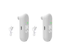 2X Termometro frontale Mini termometro USB Baby monitor digitale Temperatura corporea Misuratore di febbre a infrarossi per bambini - Bianco