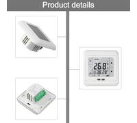 2X Termostato Temperatura Controller LCD Digitale Touch Screen Sottopavimento