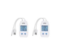 2X Tester USB, -T LCD Tester USB Rivelatore Voltmetro Amperometro Tester di CapacitÃ di Alimentazione Digitale (UT658 Dual)