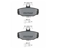 2x Textar 2138501 Kit Pastiglie Freno a Disco Posteriore per Volvo S70 S90 V70 I