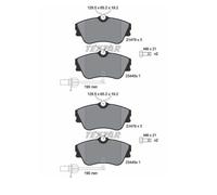 2x Textar 2147903 Kit Pastiglie Freno a Disco Frontale per VW Transporter IV
