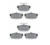 2x Textar 2171301 Kit Pastiglie Freno a Disco Posteriore per Infiniti Nissan