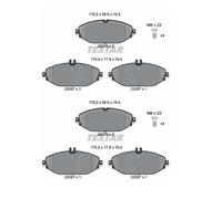 2x Textar 2207601 Kit Pastiglie Freno a Disco Frontale per Mercedes W205 S205