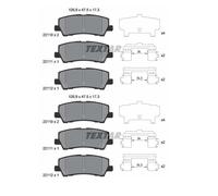 2x Textar 2211003 Kit Pastiglie Freno a Disco Posteriore per Ford USA MUSTANG
