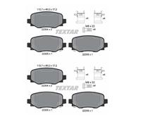 2x Textar 2230401 Kit Pastiglie Freno Disco Posteriore per Fiat Jeep Alfa Romeo