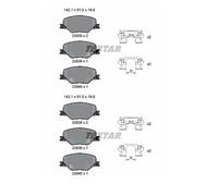2x Textar 2283801 Kit Pastiglie Freno Freni a Disco Frontale per Opel