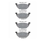 2x Textar 2313001 Kit Pastiglie Freno a Disco Frontale per Seat Skoda Audi VW