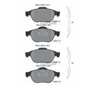 2x Textar 2324502 Kit Pastiglie Freno a Disco Frontale per Renault Laguna II