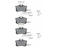 2x Textar 2355403 Kit Pastiglie Freno Freni a Disco Posteriore per Seat VW Ford