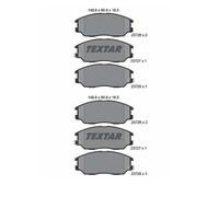 2x Textar 2372601 Kit Pastiglie Freno a Disco Frontale per Hyundai Ssangyong Kia