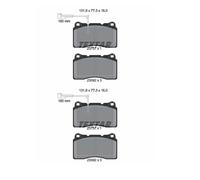 2x Textar 2375701 Kit Pastiglie Freno a Disco Frontale per Maserati Alfa Romeo
