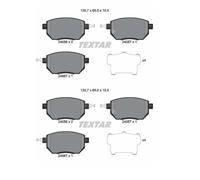 2x Textar 2405601 Kit Pastiglie Freno Freni a Disco Frontale per Infiniti Nissan