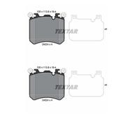 2x Textar 2452401 Kit Pastiglie Freno Freni a Disco Frontale per BMW Rolls-Royce