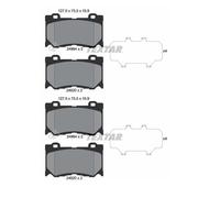 2x Textar 2499401 Kit Pastiglie Freno Freni a Disco Frontale per Infiniti Nissan