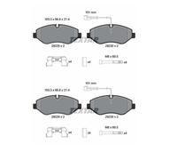 2x Textar 2922902 Kit Pastiglie Freno Freni a Disco Frontale per Nissan Cabstar