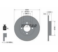 2x TEXTAR 92071903 PRO Disco freno Anteriore per VW Polo Schrägheck (6N1) 239mm