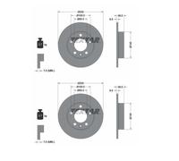TEXTAR Dischi Freno 92082503 Freni a Disco,Dischi Dei Freni VW,AUDI,SKODA,Golf V Hatchback (1K1),POLO (9N_),Polo Hatchback (6R1, 6C1)