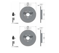2X Textar 92109703 Disco Freno 280Mm Per Ford Mondeo III B5Y Jaguar X-Type X4E2