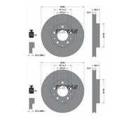 2X Textar 92125503 Disco Freno Per Mazda 6 GG 6 Station Wagon GY