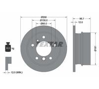 2x TEXTAR 92137503 PRO Disco freno Posteriore per VW LT 28-46 II Van 258mm