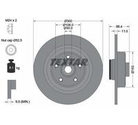 2x TEXTAR 92159803 PRO Disco freno Posteriore per RENAULT ESPACE IV (JK0/1)