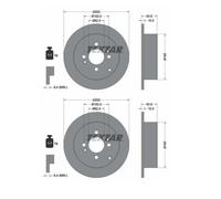 2X Textar 92161303 Disco Freno Per KIA Rio II JB Hyundai Getz TB