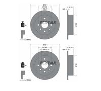 2X Textar 92163003 Disco Freno Per Chevrolet Nubira Daewoo Lacetti KLAN