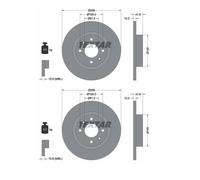 2X Textar 92175103 Disco Freno Per Renault Twingo I Smart Fortwo Dacia Lada