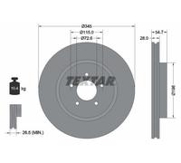 2x TEXTAR 92177105 PRO+ Disco freno Anteriore per CHRYSLER 300 C 345mm