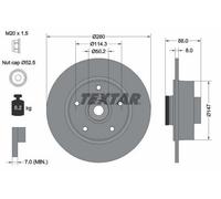 2x TEXTAR 92196000 Disco freno per RENAULT Megane III Schrägheck (BZ0/1) 260mm