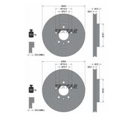2X Textar 92205605 Disco Freno 300 Mm Per Opel Astra J Chevrolet Cruze Vauxhall