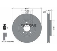 2x TEXTAR 92205605 PRO+ Disco freno Anteriore per OPEL ASTRA J Astra J GTC (P10)