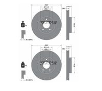 2X Textar 92257405 Disco Freno Per Mazda CX-5 KE GH KE 6 GJ GL