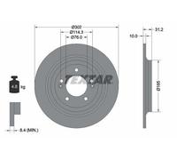 2x TEXTAR 92293403 PRO Disco freno Posteriore per HYUNDAI ix35 (LM, EL, ELH)