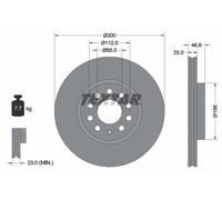 2x TEXTAR Dischi Freno Anteriori Ventilati Ø300mm per MG ZS32