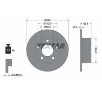 Textar Disco freno 92057503 – Posteriore 245 mm per Audi A6 C4 (1994-1997)