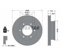 Textar Disco freno 92223000 - Anteriore Ø289 mm Ventilazione interna - 2 pezzi per Ford/Mazda