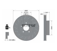 2X TEXTAR Disco Freno Anteriore Ø295 Mm Per Mercedes-Benz C-Class T-Modello S204