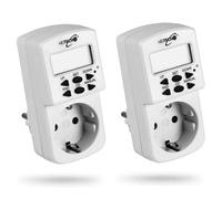 2X Timer Digitale Mini Per Presa Elettrica