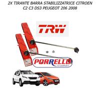 2X TIRANTE BARRA STABILIZZATRICE CITROEN C2 C3 DS3 PEUGEOT 206 208 2008