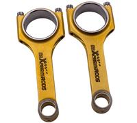 2x Titanizing 4340 EN24 Bielle Conrods for Fiat 500 Old Model 2 cylinder 5.118"